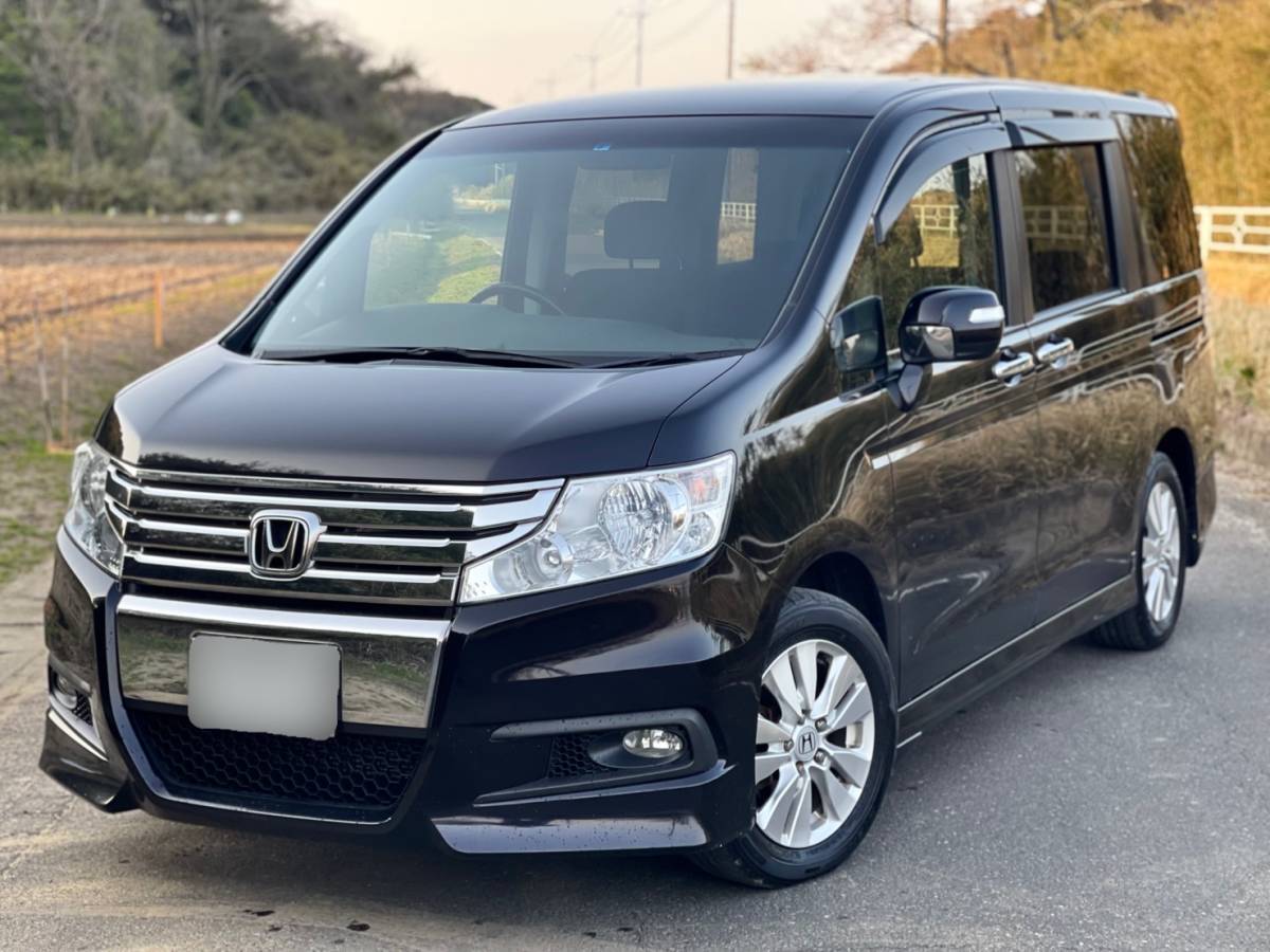 RK5ステップワゴン上級スパーダZ 内外装美車★ カロッツェリアナビ/両側パワースライド/ETC/VSA/パドルシフト 検令和4年8月迄
