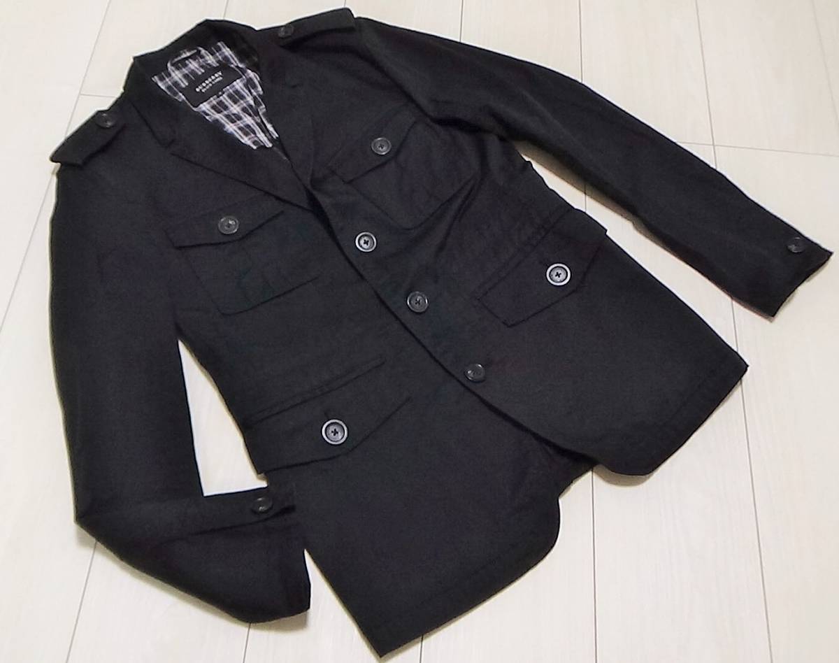 BURBERRY ブラックレーベル 希少 LABEL ノバチェック バーバリー M オール バーバリーブラックレーベル BLUE BLACK 公式通販 半袖シャツ ノバ 黒 スキッパー