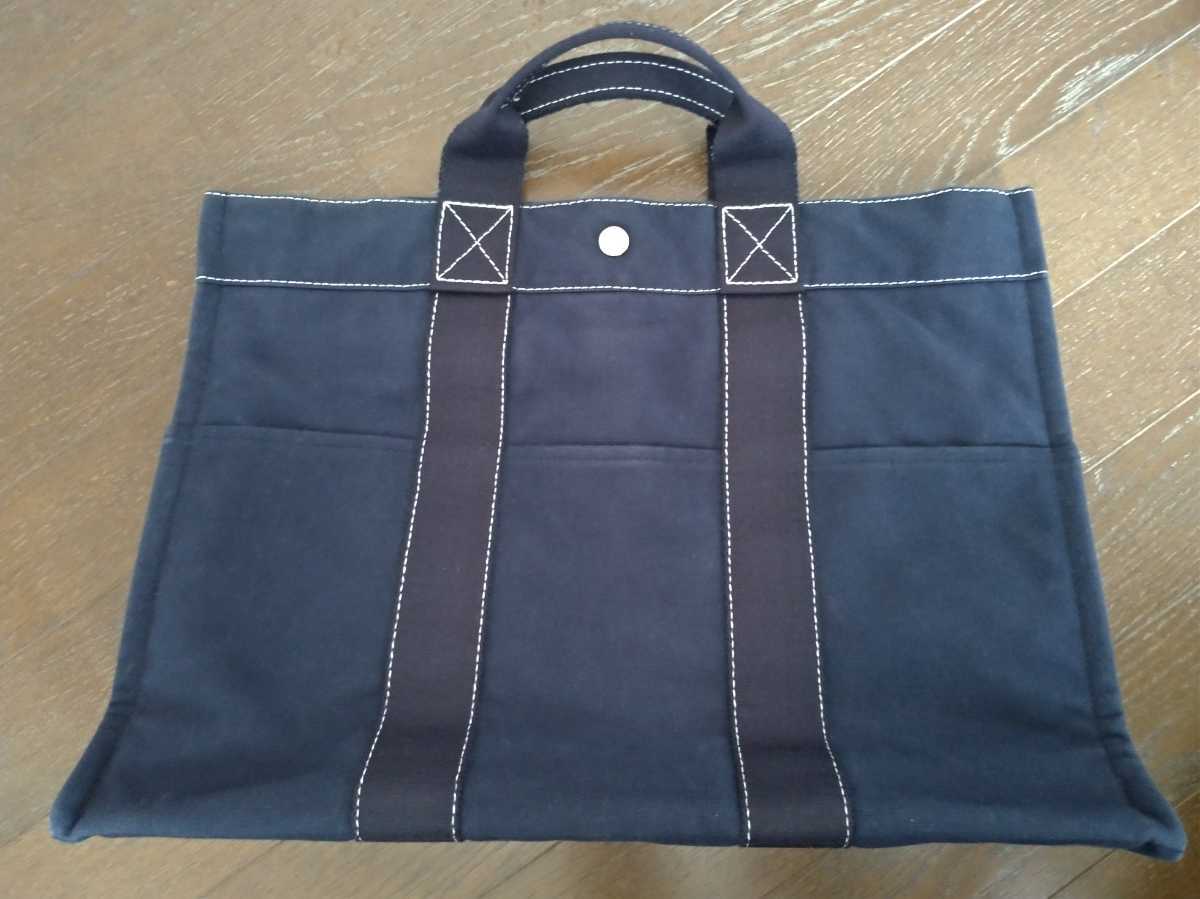 希少☆美品☆エルメス ドーヴィル☆フールトゥ MMサイズ☆紺 