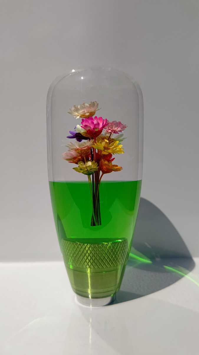 ハンドメイド シフトノブ 水中花 みどりこ風 昭和レトロ 当時物 旧車