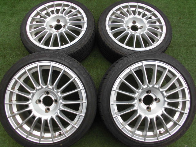ATS ホイールタイヤ 4本SET 4H-100 17インチ 7.5J+42 215/40R17 溝十分 