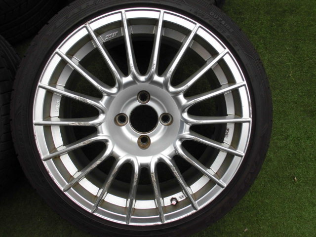 ATS ホイールタイヤ 4本SET 4H-100 17インチ 7.5J+42 215/40R17 溝十分 