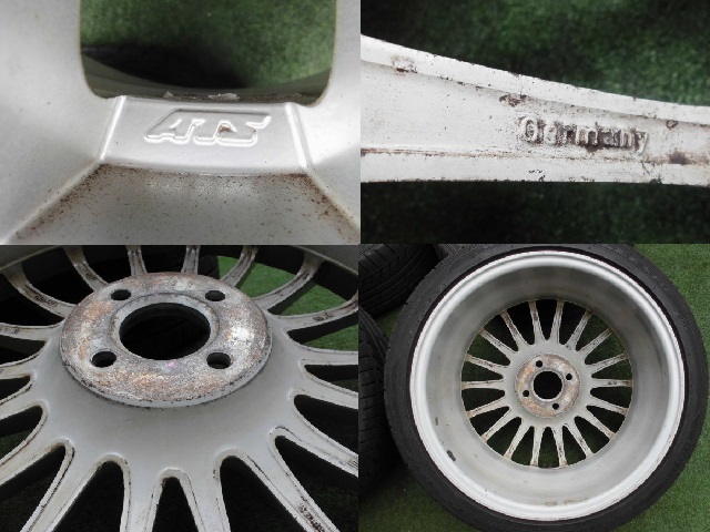 ATS ホイールタイヤ 4本SET 4H-100 17インチ 7.5J+42 215/40R17 溝十分 