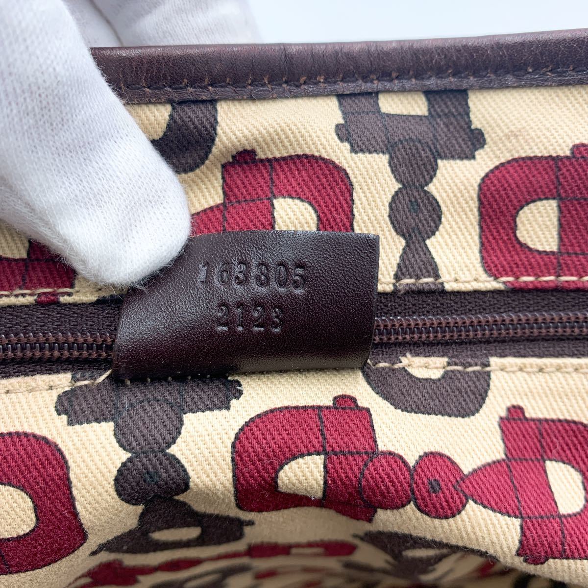 1円《未使用保管品》GUCCI グッチ シマレザー リボン トートバッグ 