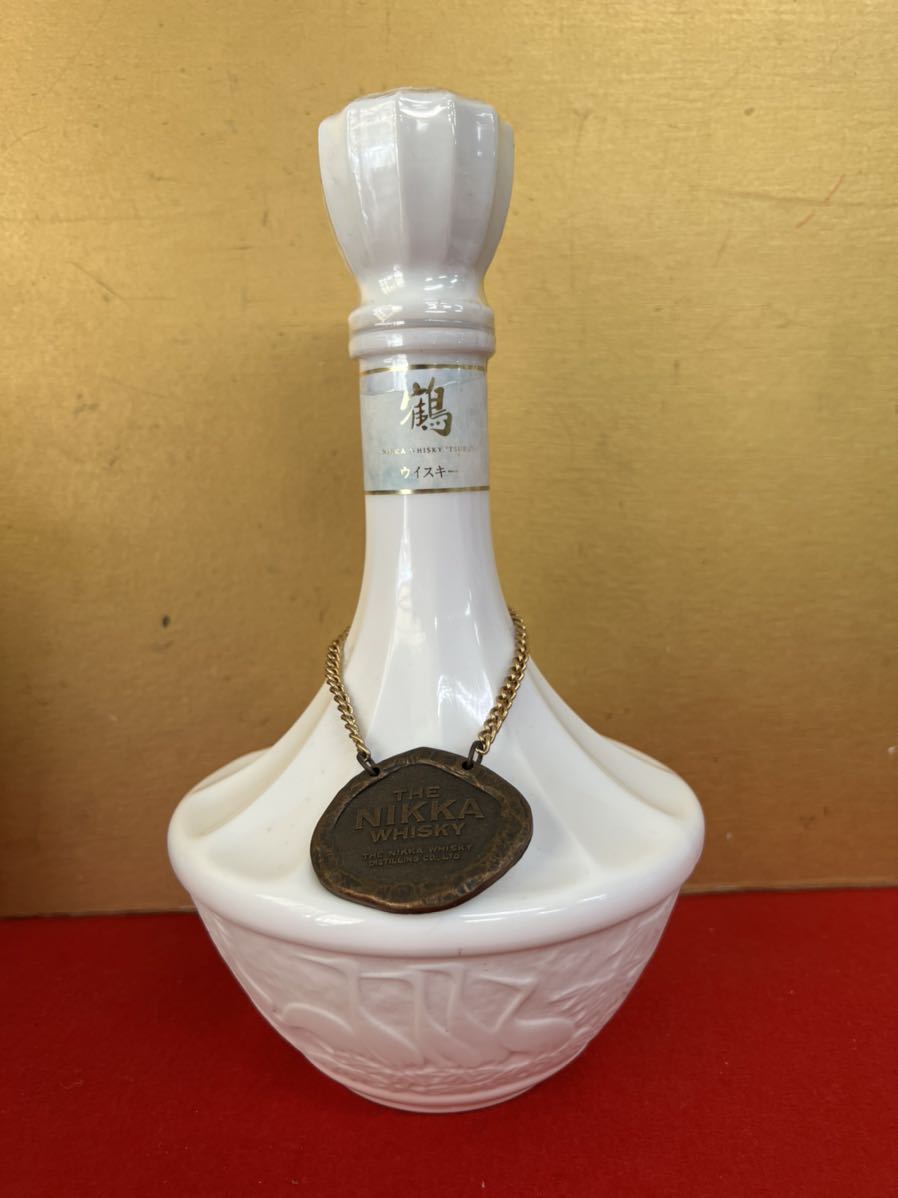TM☆古酒 NIKKA WHISKY ニッカ ウイスキー 鶴 陶器ボトル 750ml 43