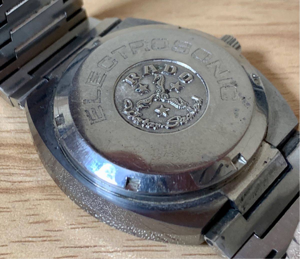 12〜H 希少 RADO ラドー エレクトロソニック グレーヘアライン文字盤 5