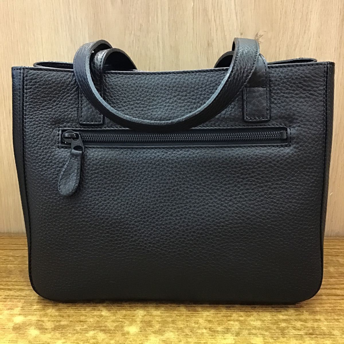 GRES】未使用品☆グレ ミニ トートバッグ ブラック ハンド 本革 レザー 