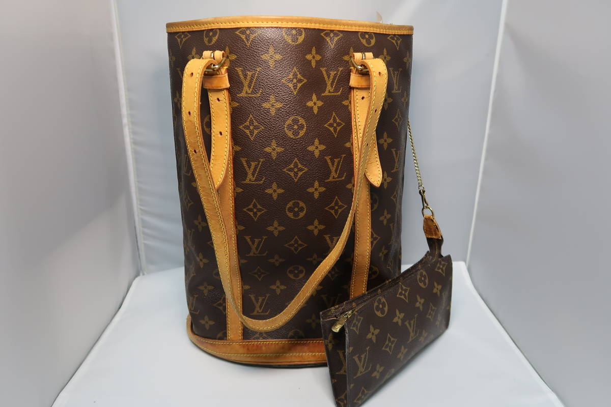 ポーチ付き】LOUIS VUITTON モノグラム バケットPM プチバケット