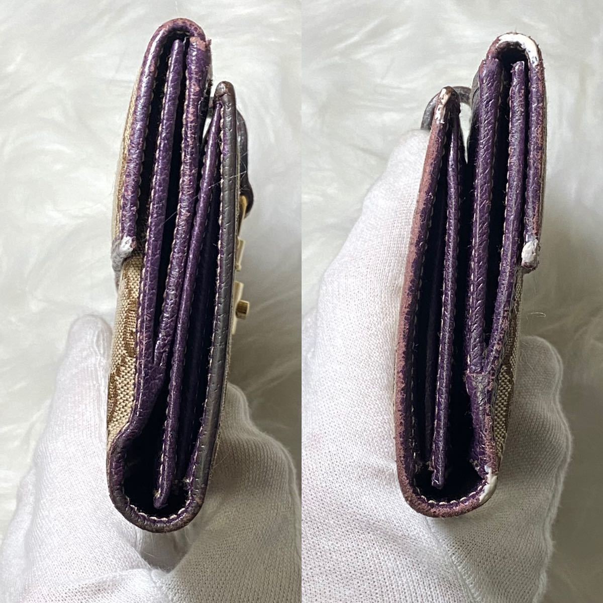 GUCCI グッチ ニュージャッキー 長財布 パープル パテントレザー 箱付
