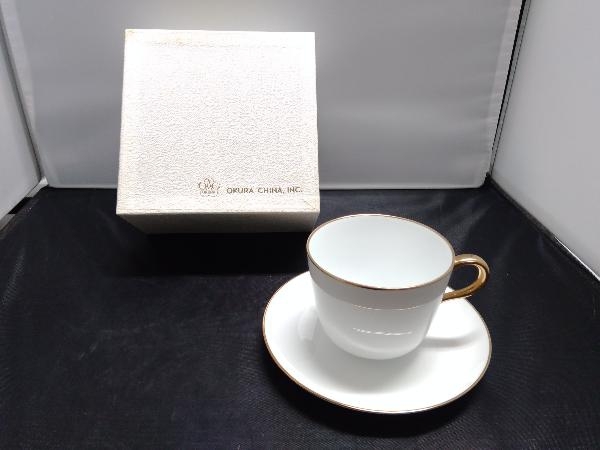  大倉陶園 OKURA CHINA ゴールドライン モーニング カップ＆ソーサー 白(大倉陶園)｜売買されたオークション情報、yahooの商品情報をアーカイブ公開 - オークファン 大倉陶園