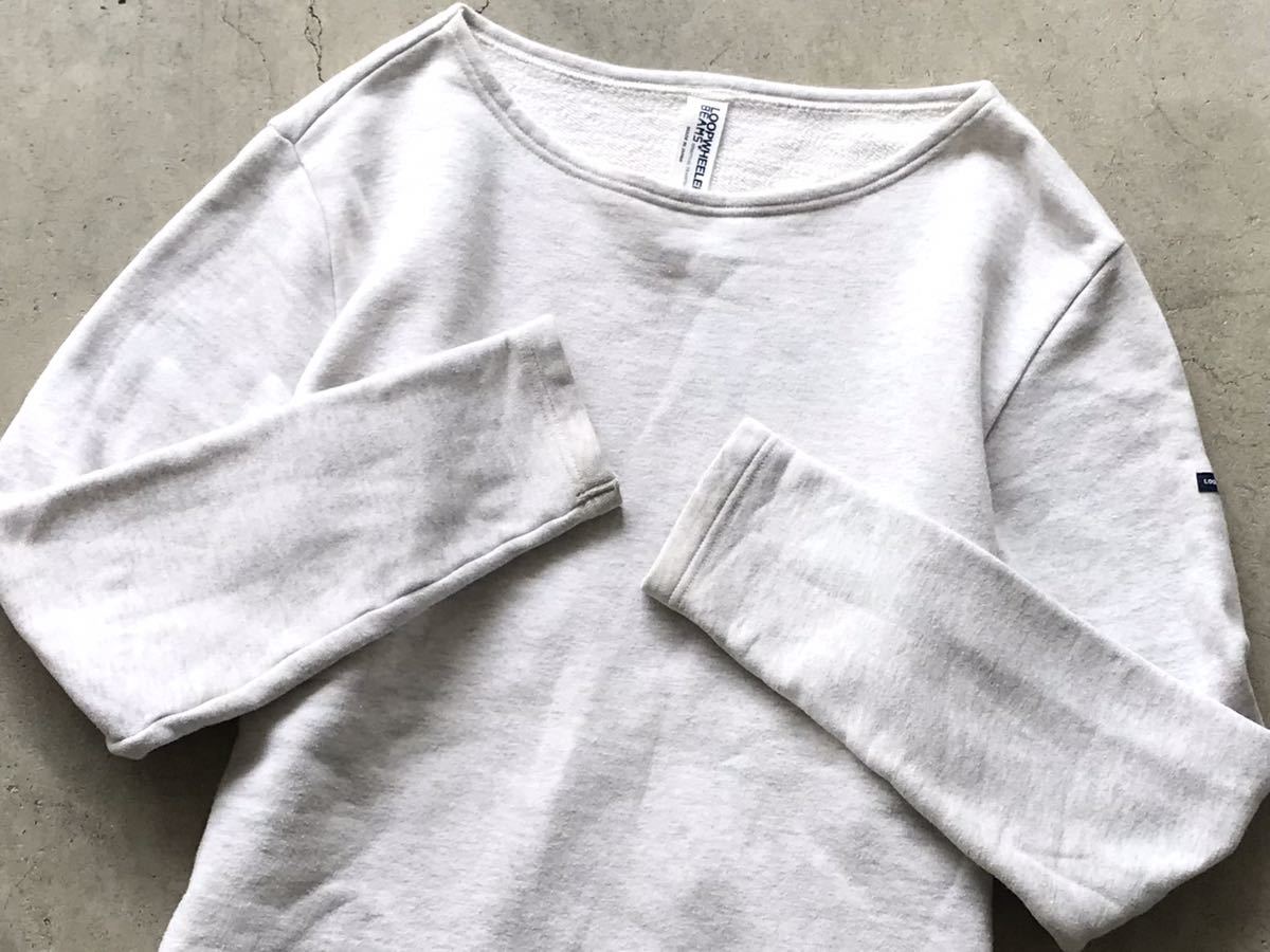 BEAMS PLUS別注 LOOPWHEELER ボートネック仕様 吊り裏毛 スウェット 