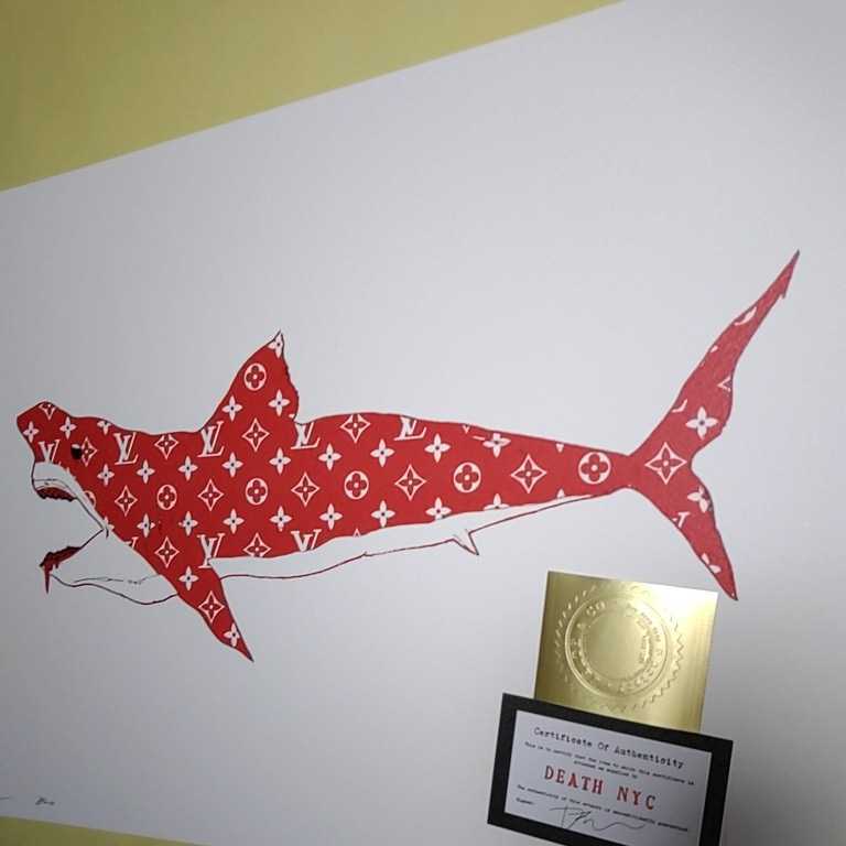 DEATH NYC 世界限定100枚 アートポスター サメ 鮫 SHARK シャーク