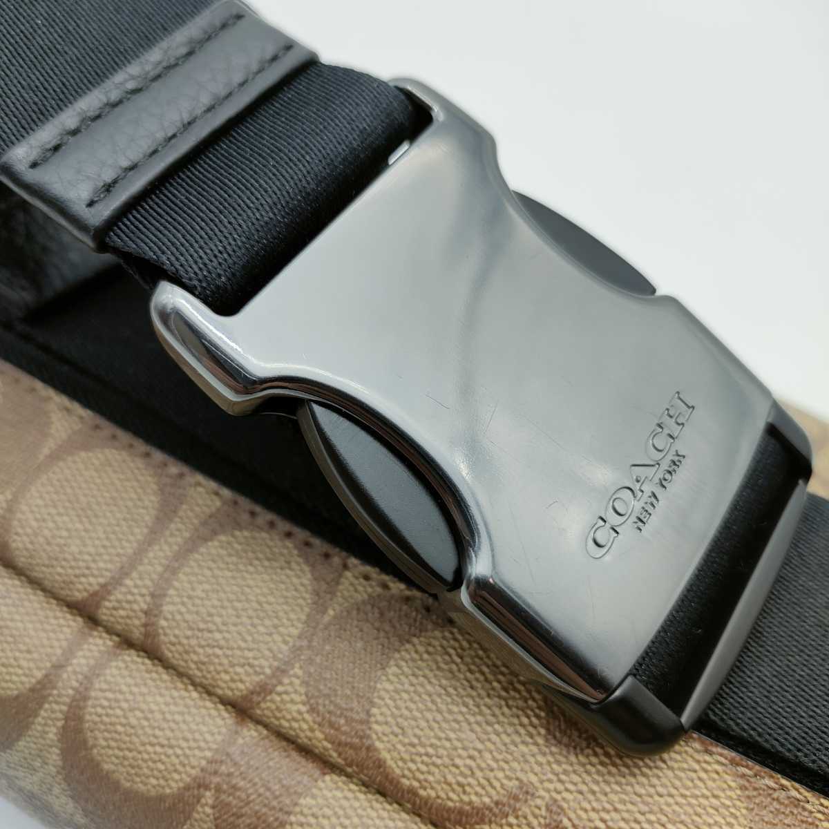 送料無料 美品 COACH コーチ メンズ ベルトバッグ バスキア コラボ 