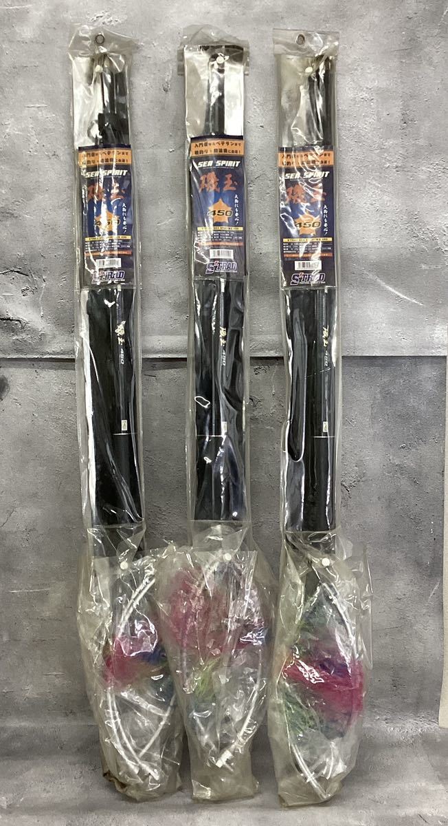 (T14) 新品 未使用 釣具 玉ノ柄 磯玉ノ柄 玉網 タモ網 タモノ柄 磯玉 ランディング S’TRAD SEA SPIRIT 450 ランディング まとめて 3本