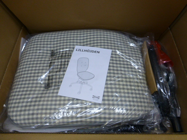 ☆未使用☆ IKEA 回転チェア LILLHOJDEN リルホイデン チェック柄(IKEA 
