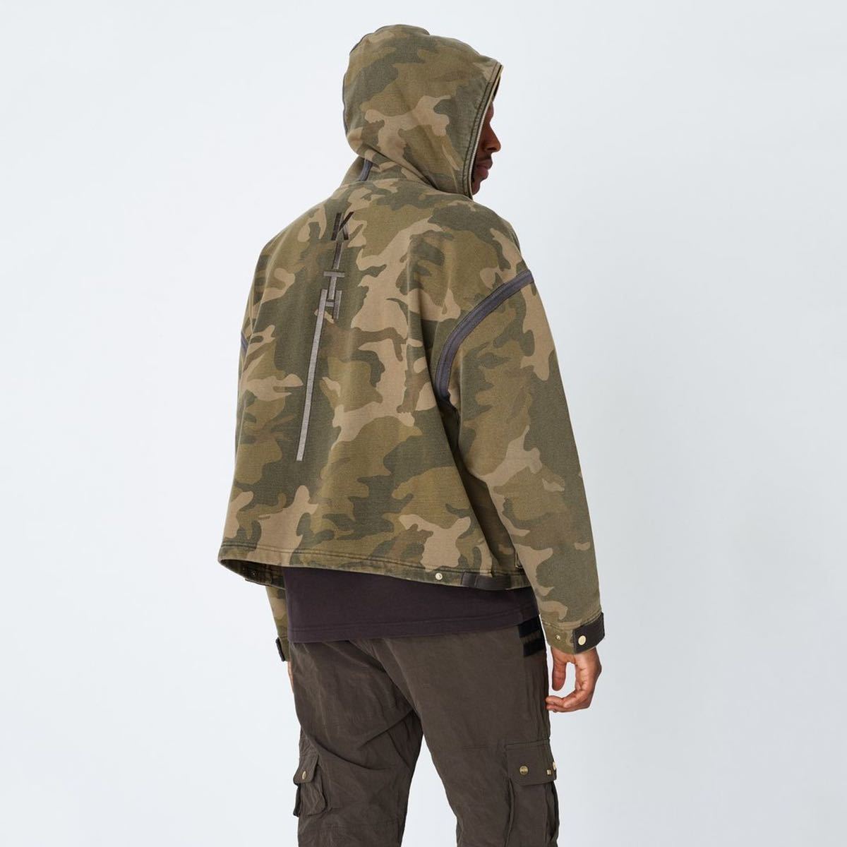 新品未使用】KITH NYC フルジップカーゴフーディ Lサイズ キス 