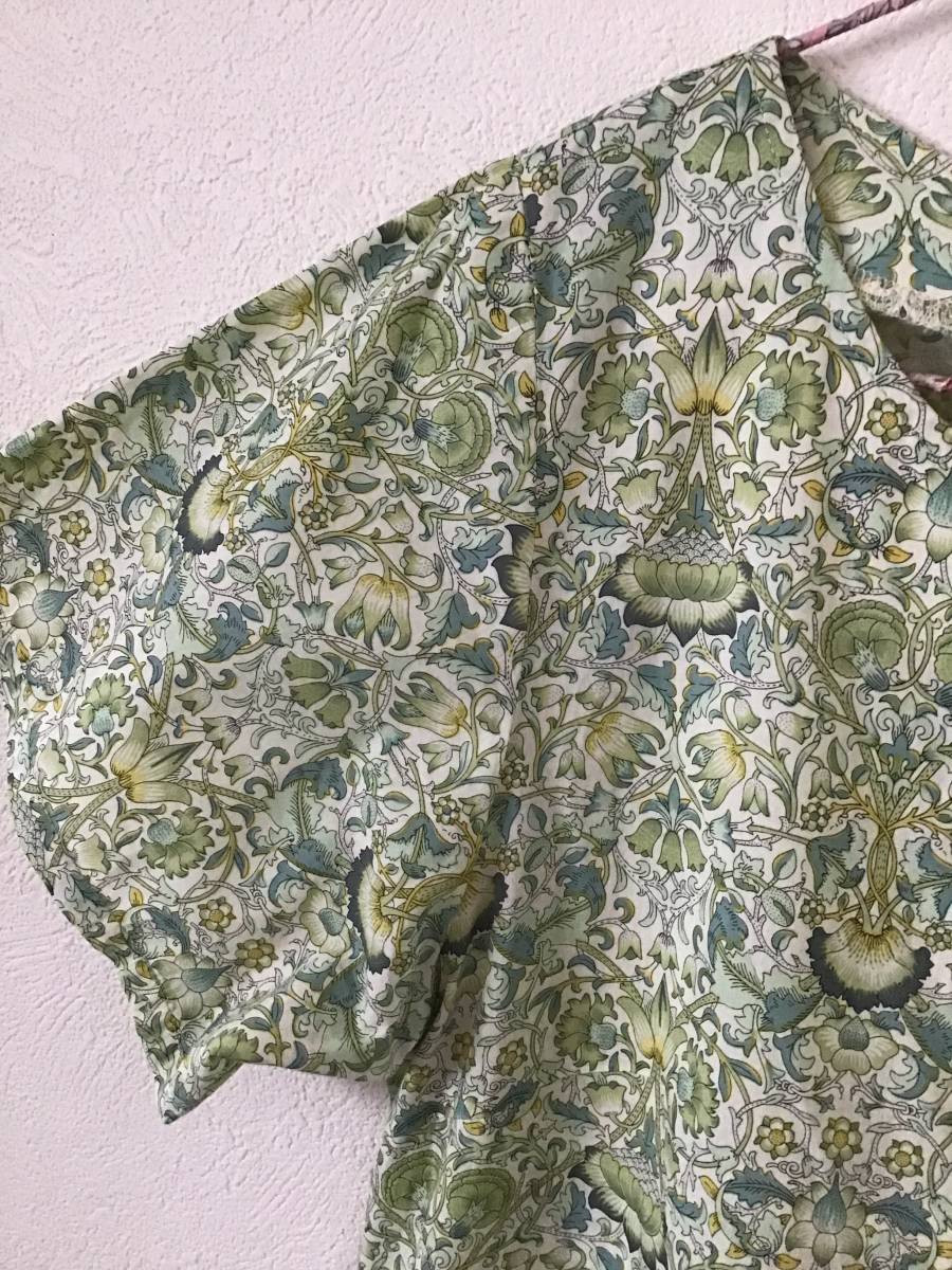 美品 リバティ ウイリアムモリス ワンピース ハンドメイド (^^) parkes 