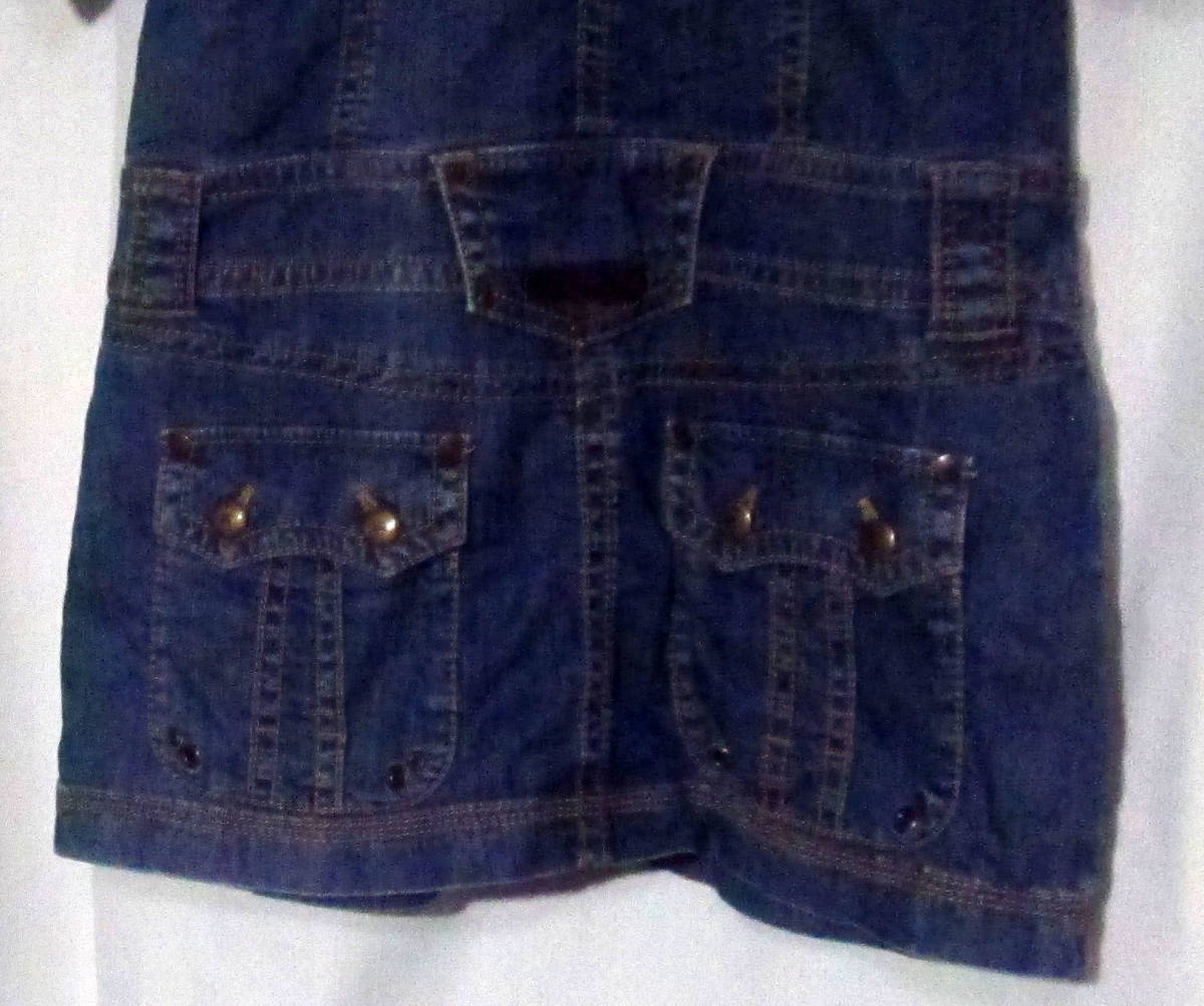 BURBERRY BLUE LABEL ストレッチデニム ワンピース 七分袖 フリル 36