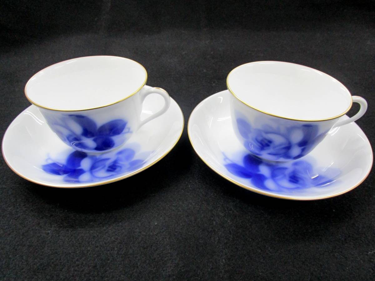 大倉陶苑 OKURA CHINA オークラチャイナ ブルーローズ コーヒーカップ 