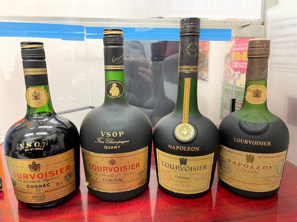 古酒 NAPOLEON COGNAC COURVOISIER クルボアジェ 4本 古酒瓶 未開栓