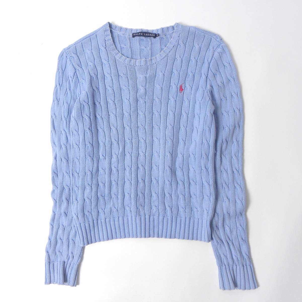 ラルフローレン RALPH LAUREN ワンポイントポニー刺繍入り クルー 