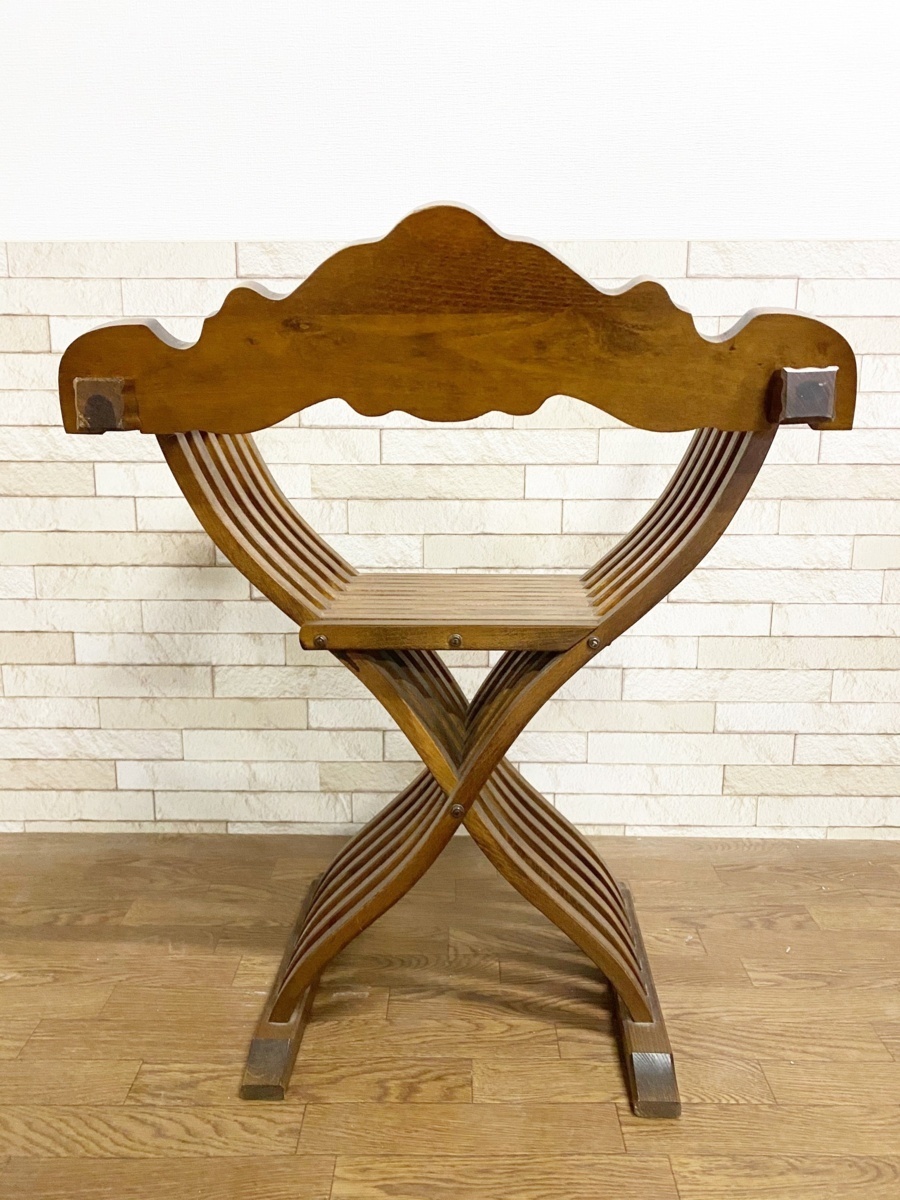 希少品】【美品】サヴォナローラチェア アンティーク椅子 リング装飾