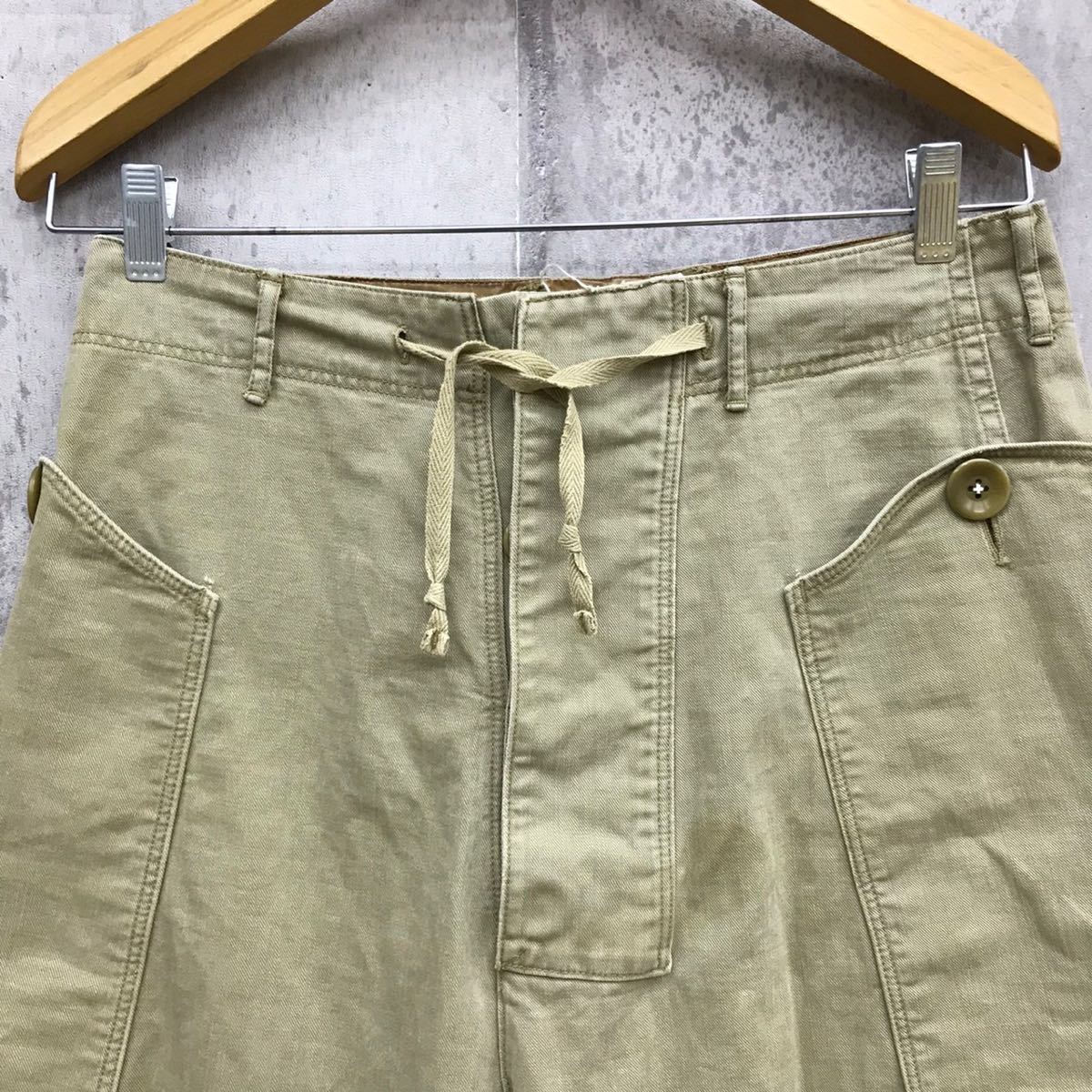 KAPITAL キャピタル USED汚れ加工 サルエル チノショーツ 1/S メンズ 