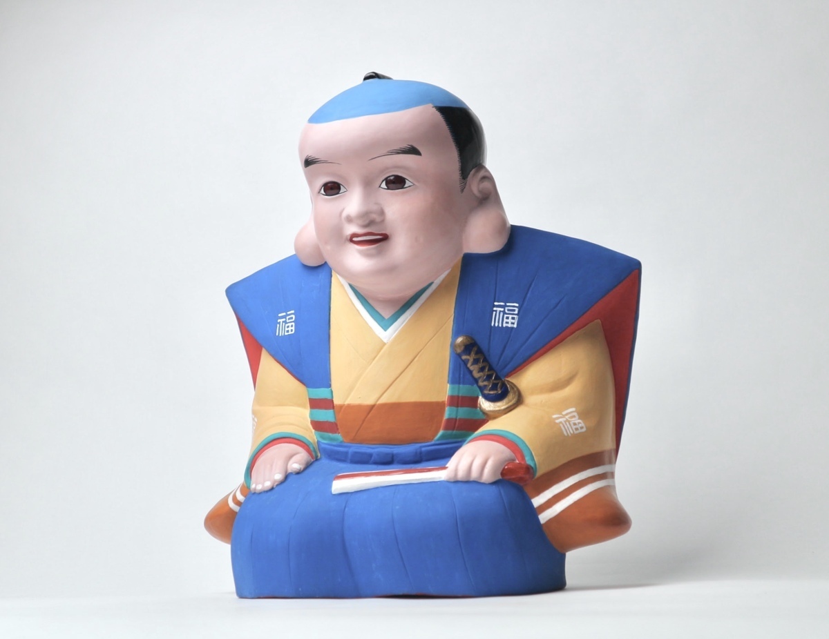 古型博多人形 「福助」 中ノ子勝美 作 郷土玩具 土人形 伝統工芸