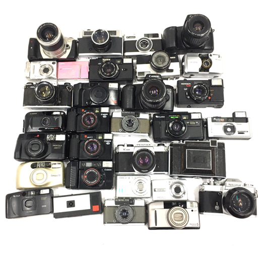 人気セール，爆買い 1円 OLYMPUS PEN EES-2 CANON Autoboy S Nikon Nikomat EL 含む カメラ まとめ セット(オリンパス)｜売買されたオークション情報、yahooの商品情報をアーカイブ公開 - オークファン オリンパス