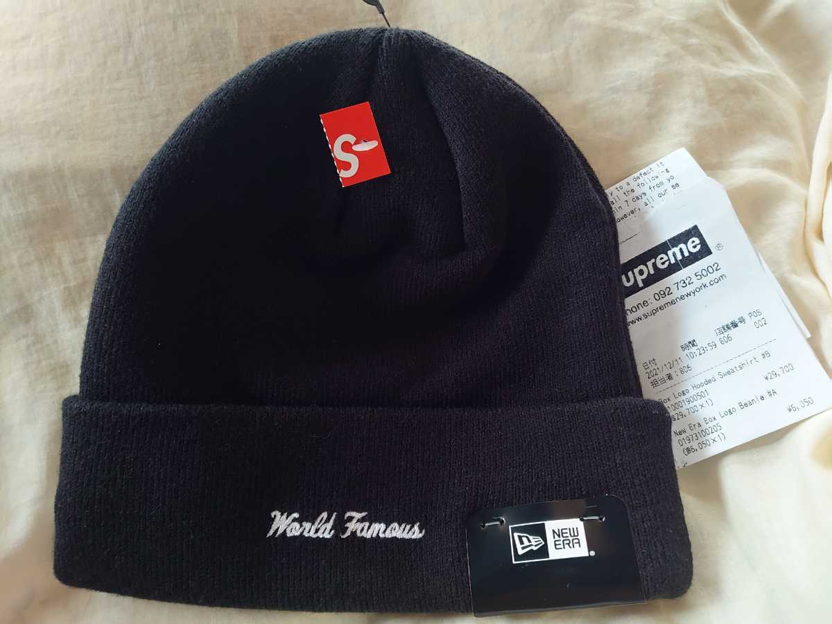 未使用 Supreme Box Logo Beanie NEW ERA Black シュプリーム ボックス
