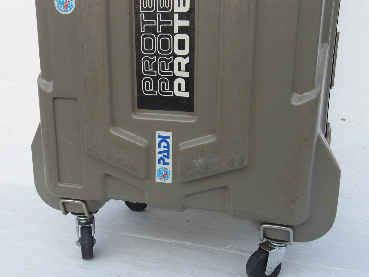 W458) キャスター 付き PROTEX スーツケース ハード グレー キャリー  