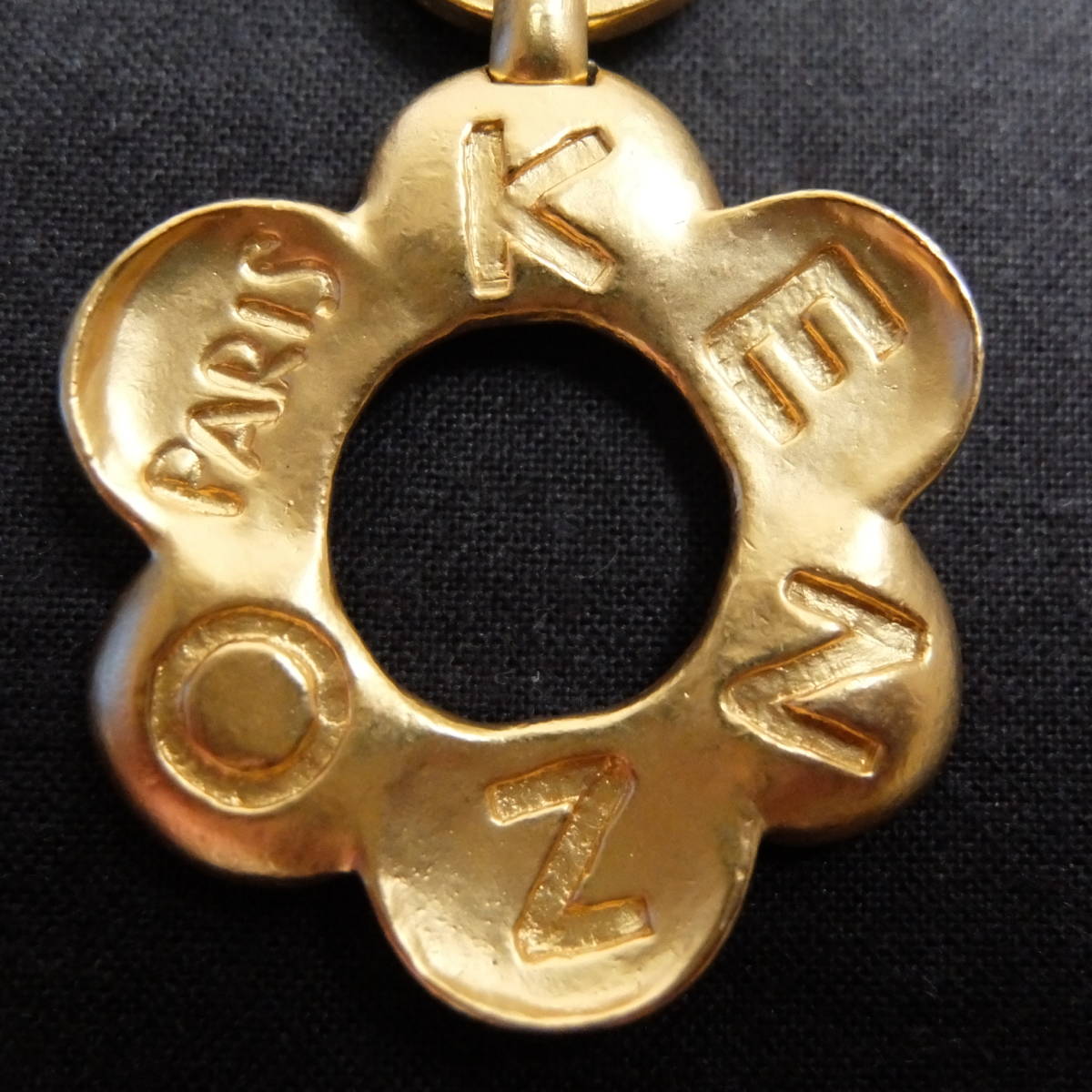 80'S～90'S ? ヴィンテージ KENZO フラワーモチーフ ゴールド