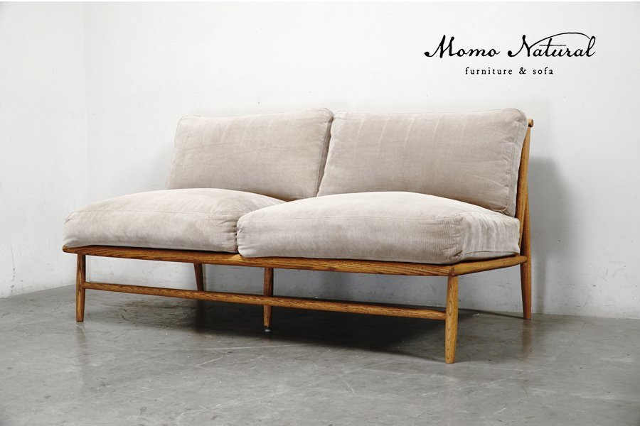 美品 モモナチュラル クラウドソファ 2P （966 極美品 MOMO natural 