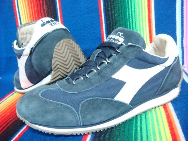 ルーマニア製□diadora□HERITAGE□ディアドラ□ヘリテージ□23cm□紺 