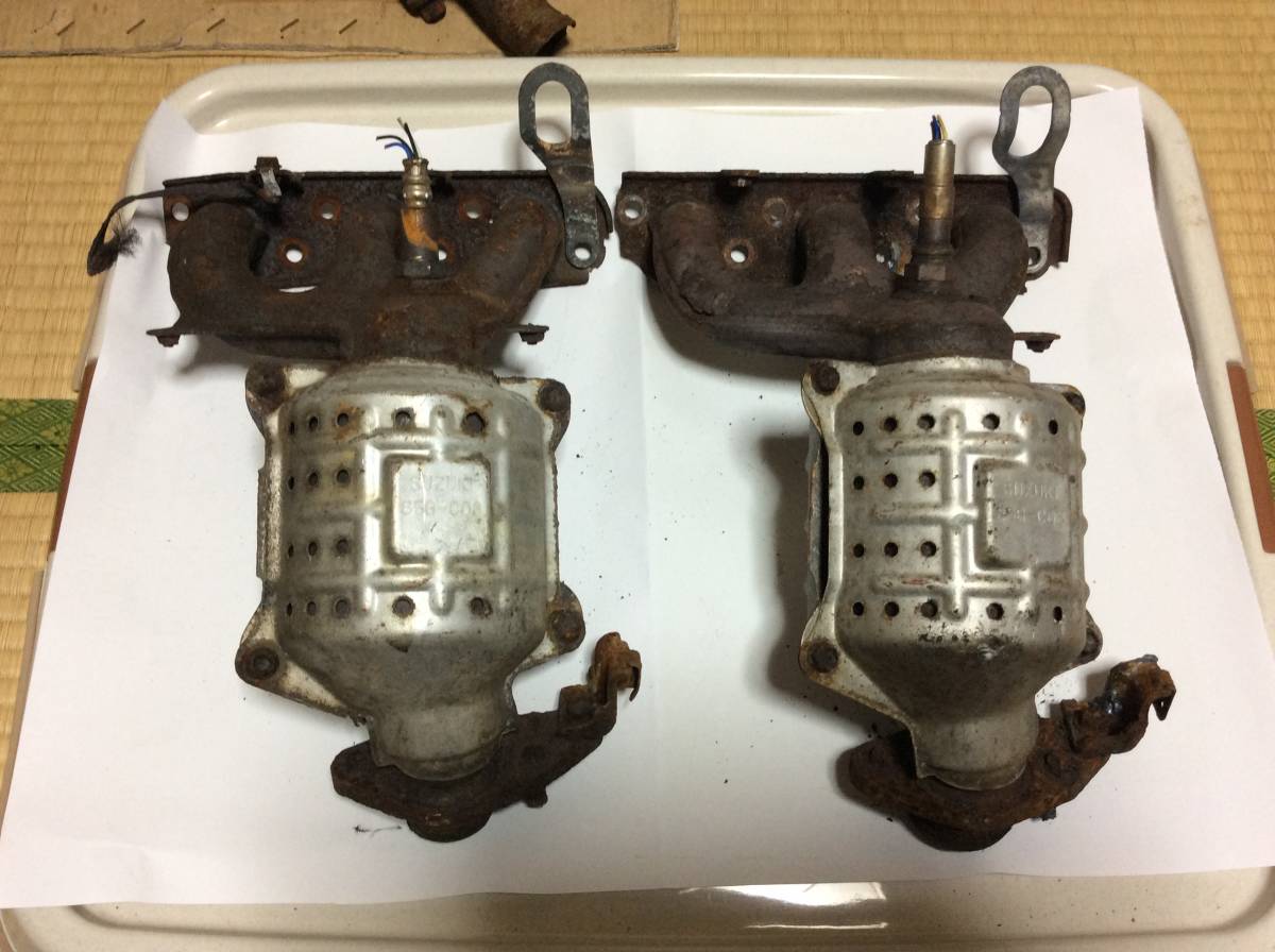 触媒 スズキ K6A 85G-C03 85G-C08 2個セット 素材 エキマニ ワゴンR