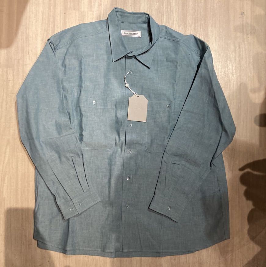  UNIVERSAL PRODUCTS CHAMBRAY L/S SHIRT ユニバーサルプロダクツ デニムシャツ SIZE3(Lサイズ)｜売買されたオークション情報、yahooの商品情報をアーカイブ公開 - オークファン 長袖シャツ一般