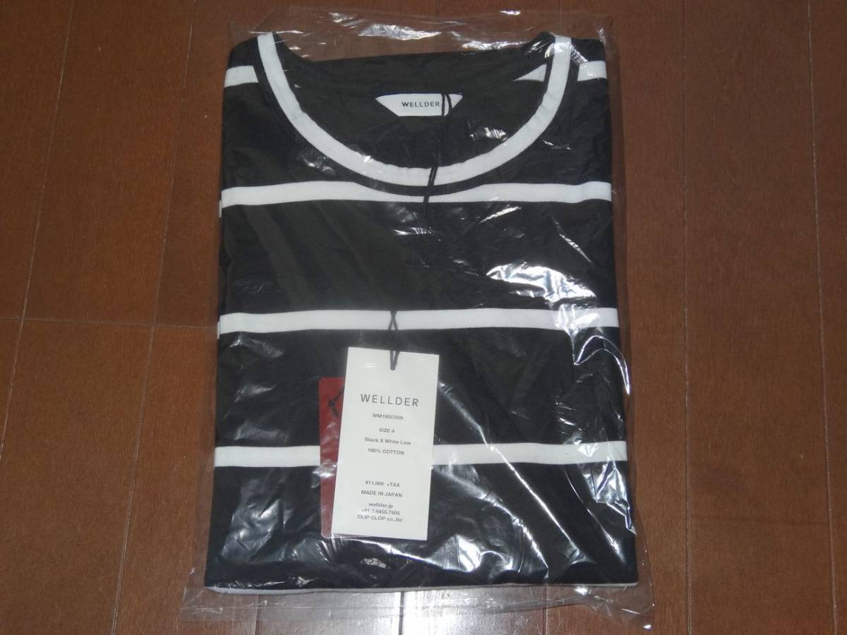 SALE，お買い得 WELLDERウェルダーMADE IN JAPANメイドインジャパン日本製ルーズフィットオーバーサイズビッグクルーネックボーダー半袖カットソーTシャツ4(柄もの)｜売買されたオークション情報、yahooの商品 Lサイズ