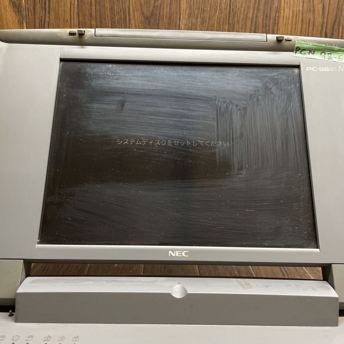 PCN98-52 激安 PC98 ノートブック NEC PC-9821Ne3/3 通電、起動OK ジャンク