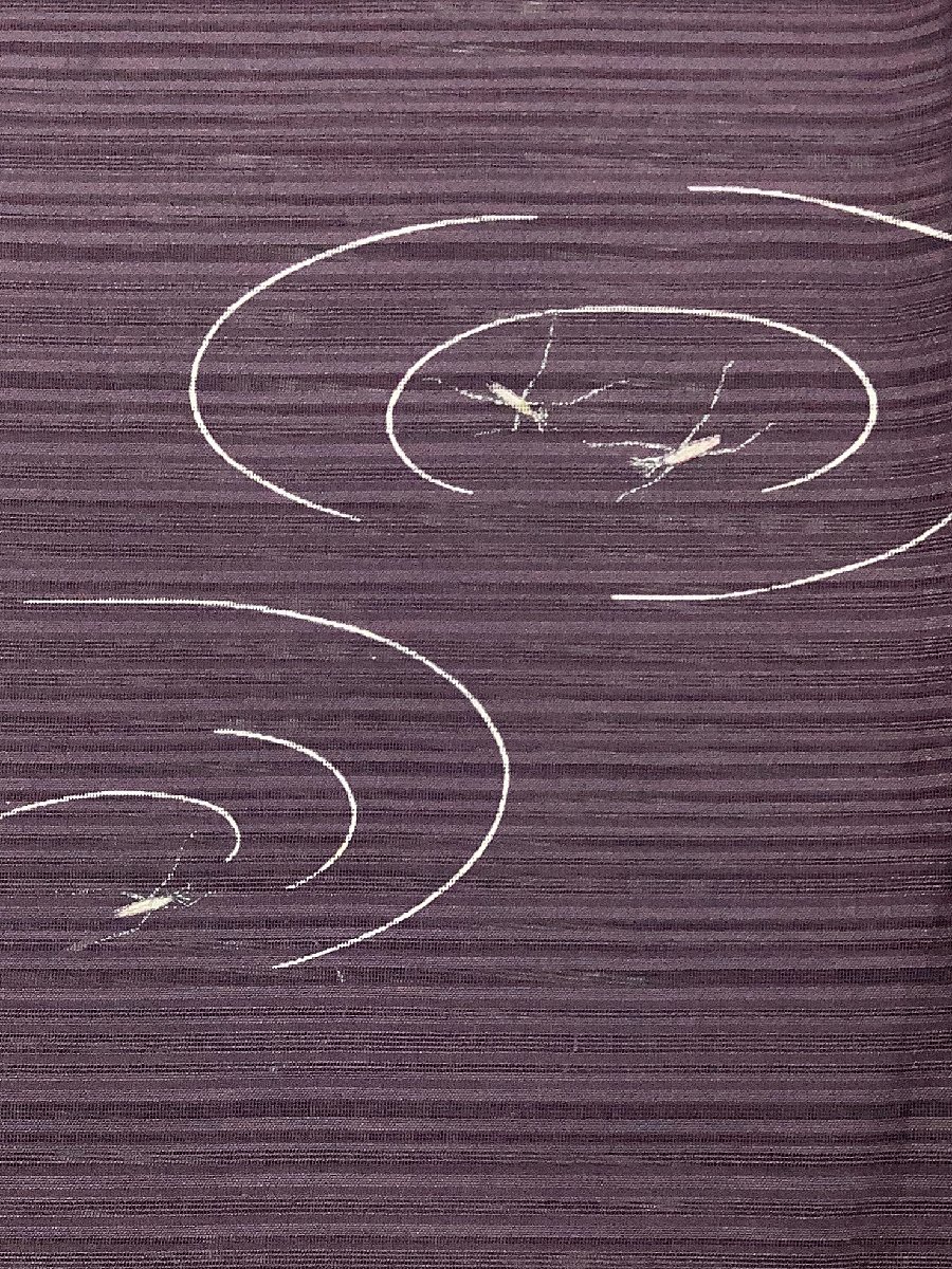 きものcocon★小紋★絽/夏着物/単衣/身丈162/裄68/正絹/紫系【4-27-3K-1262-i】 絽 小紋単衣 夏着物 [夏きもの] 小紋着物単品ダスティカラー 特選絽江戸小紋