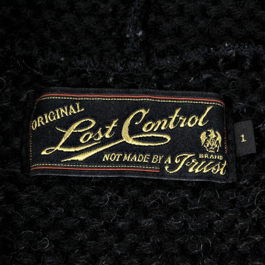 ロストコントロール　カーディガン 美品 日本製 Lost Control ロストコントロール ショールカラー ニット