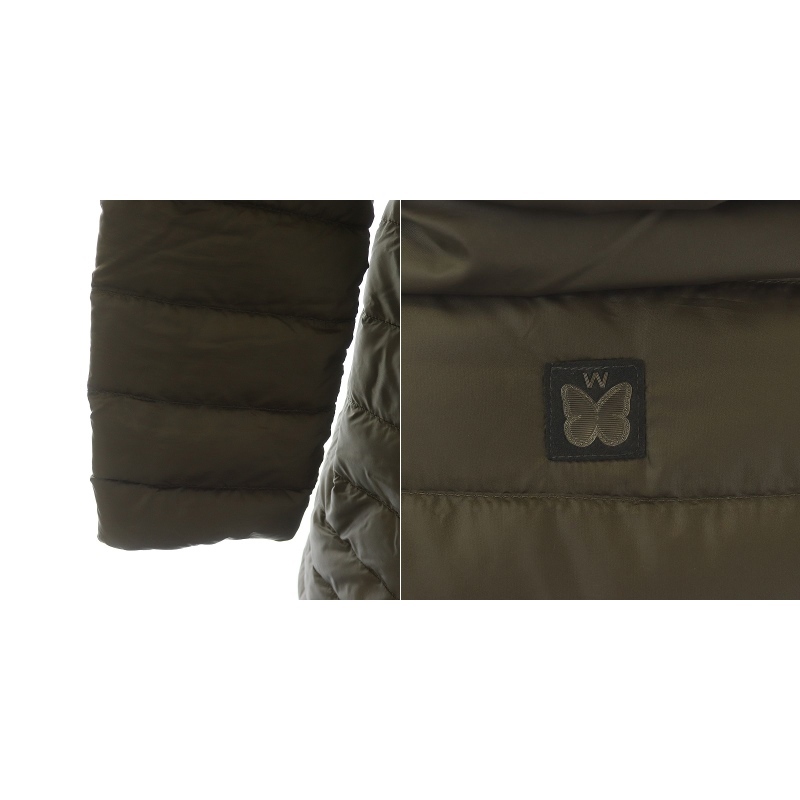 マックスマーラ ウィークエンドライン MAX MARA WEEKEND LINE ダウンコート ロング丈 ベルト イタリア製 38 S カーキ WEEKEND マックスマーラ MAX ノーカラーコート ウィークエンドマックスマーラ タグ付き