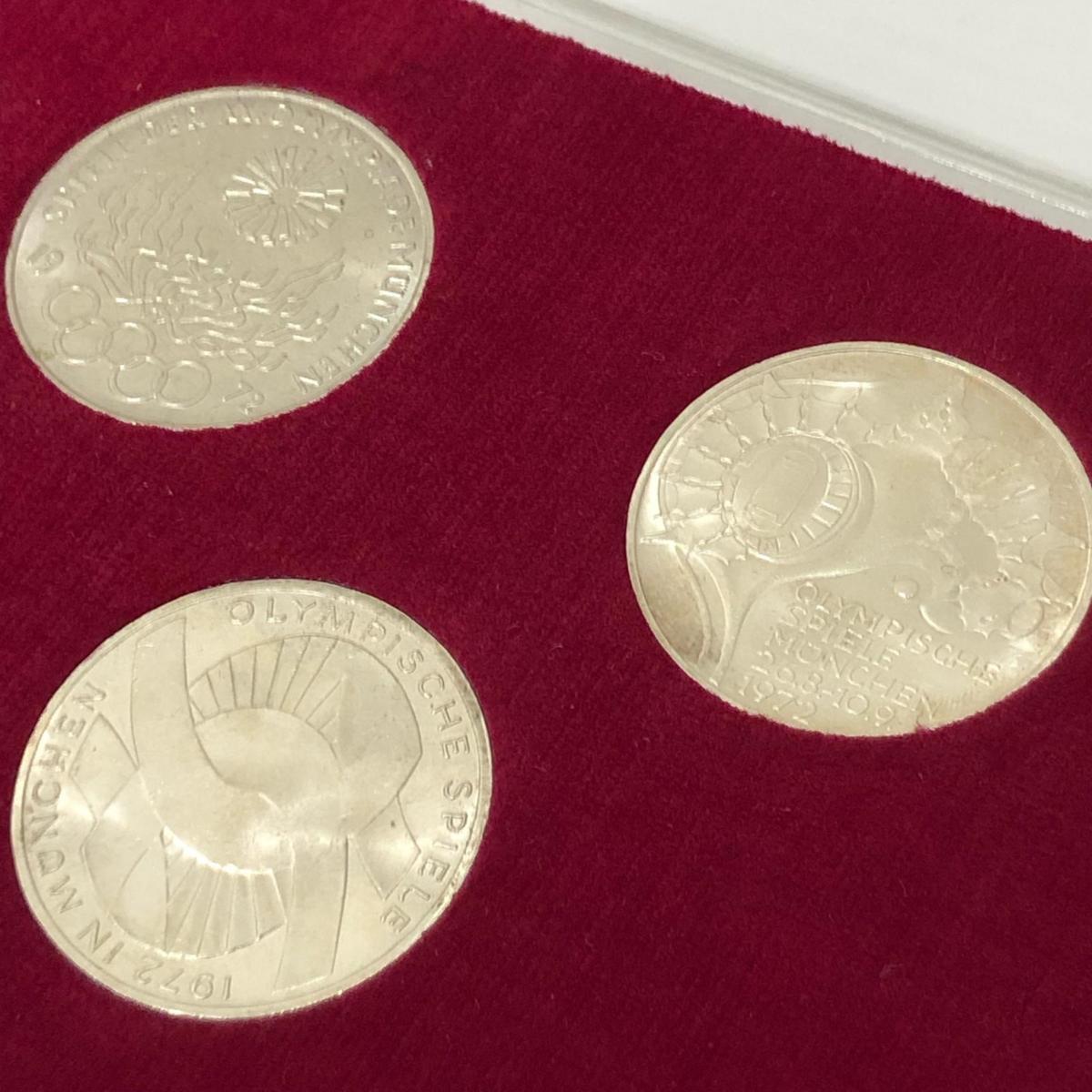 1円 ミュンヘンオリンピック 記念 銀貨 硬貨 10マルク 5点セット 