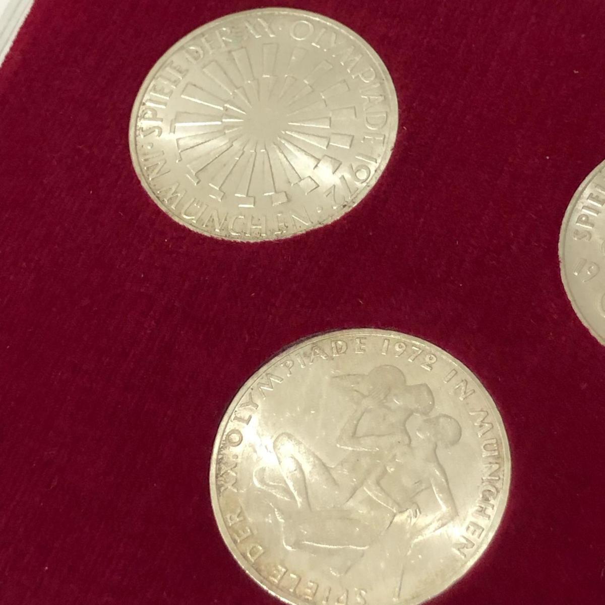 1円 ミュンヘンオリンピック 記念 銀貨 硬貨 10マルク 5点セット 