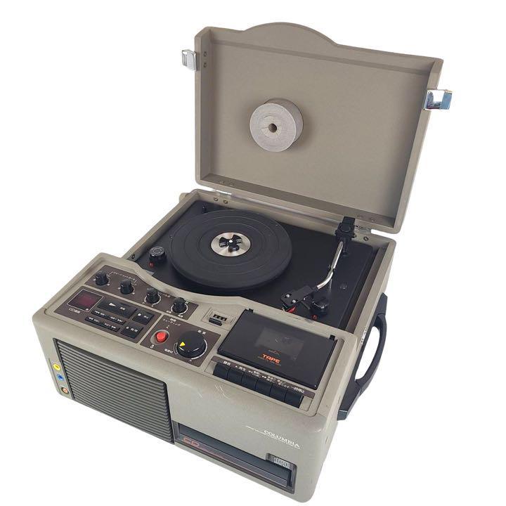 断捨離！昭和レトロ 日本コロンビア ラジオとCDプレイヤー 美品】日本コロンビア レコードプレーヤー GP-25 カセット CD