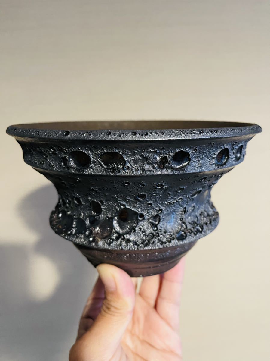 カタチ製作所 Mederu pot Lowクレーター Mサイズ KATACHISEISAKUJYO