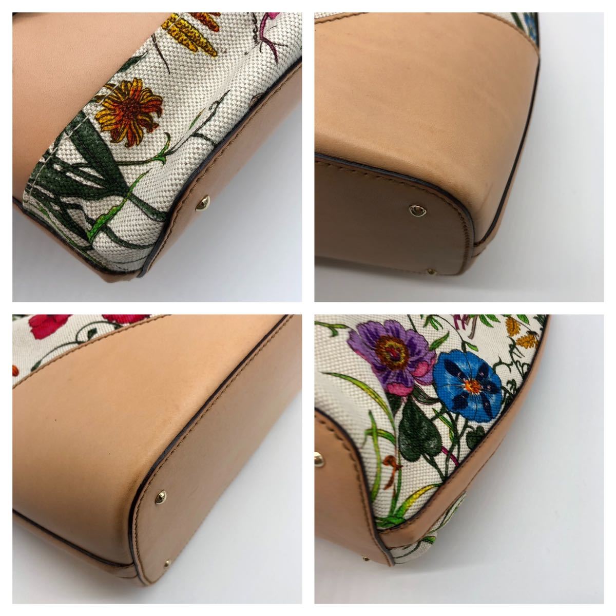 1円 【極美品・稀品】GUCCI グッチ GG フローラ ホースビット 