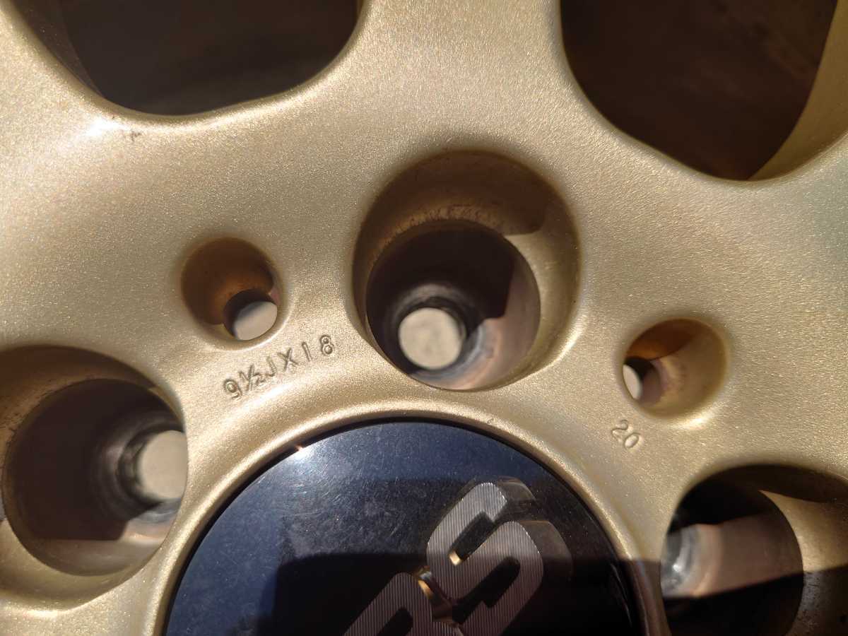 BBS RG-R RG708 18インチ 9.5J 20 114.3 5穴 ゴールド GTRサイズ 深 