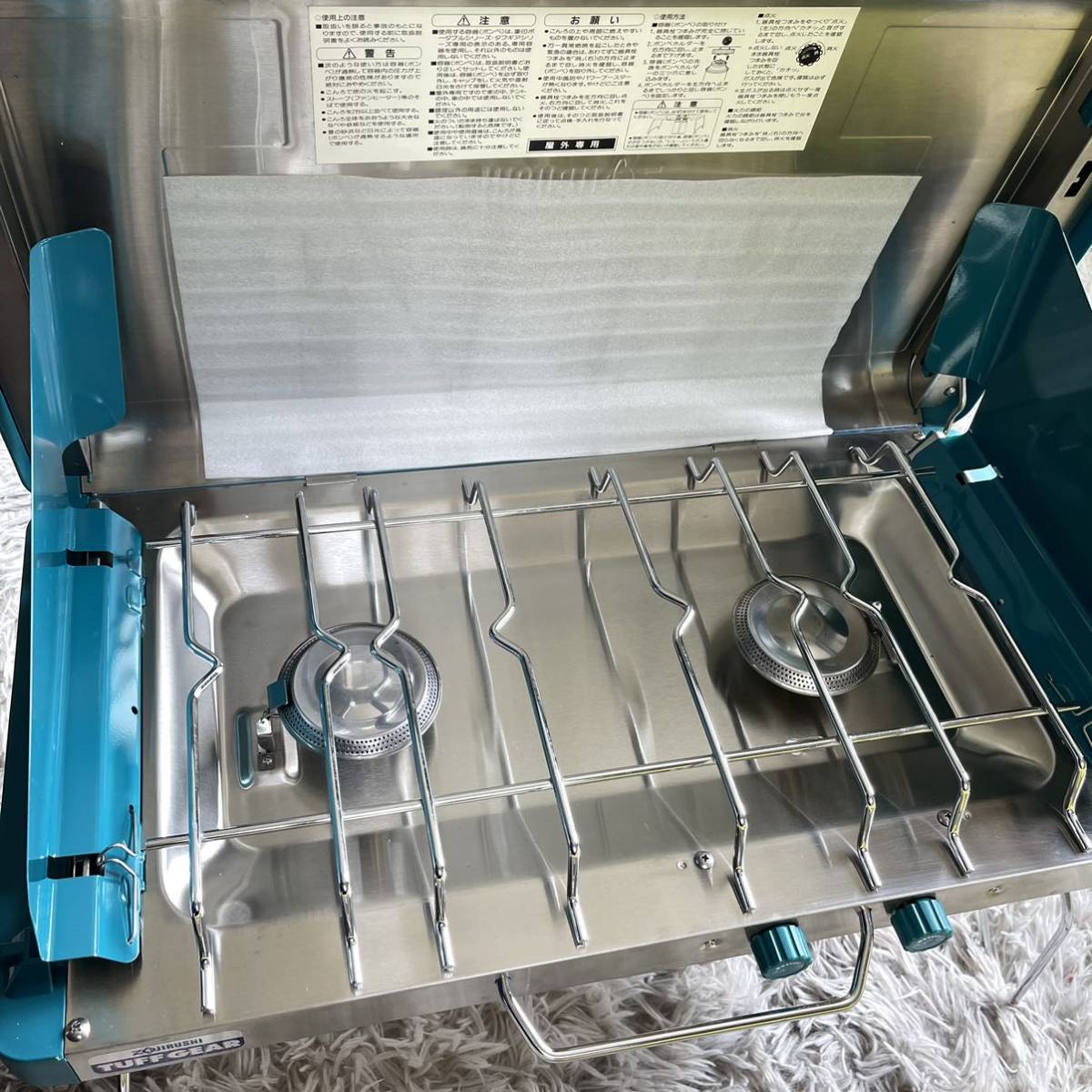 【廃盤★激レア】象印 ツーバーナーコンロ 新品未使用のため極美品！　アウトドア　バーナー　キャンプ　調理器具_4