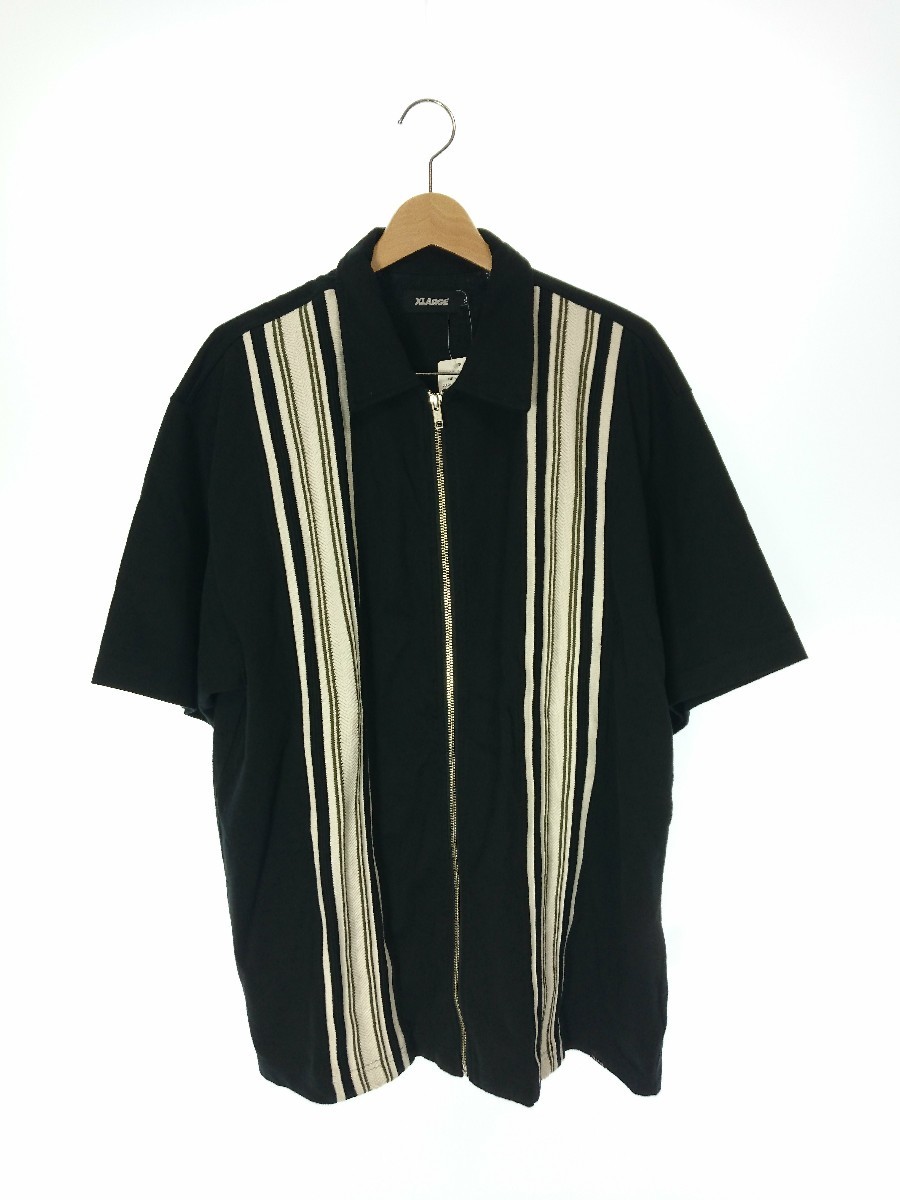 驚きの破格値，お買い得 X-LARGE 2021SS/KNIT PANELED SHIRT/半袖シャツ/XL/コットン/ブラック/ジップ(半袖シャツ)｜売買されたオークション情報、yahooの商品情報をアーカイブ公開 - オークファン 男性用
