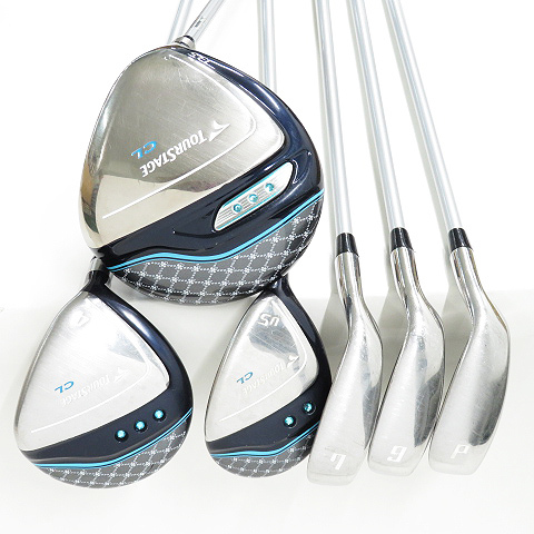 【1円】BRIDGESTONE ブリヂストン TOURSTAGE CL レディースクラブ6本セット（DR/4W/5U/#7/#9/PW） 純正カーボン/L DR 13.5 [240001703040] BRIDGESTONE TOURSTAGE ブリヂストン 0 GOLF FORGED